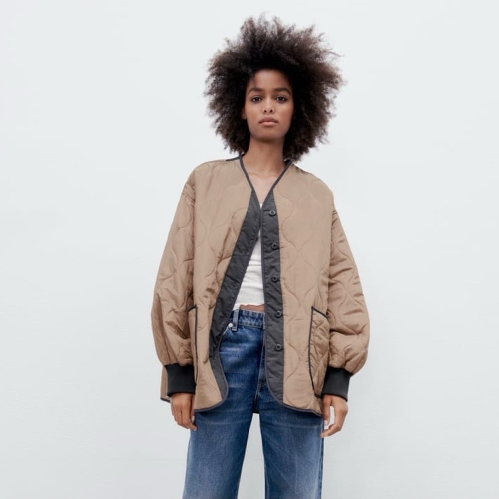 Zara Water Repellent Quilted Jacket